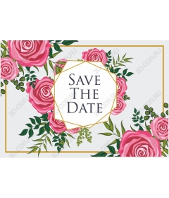  Elegant floral Save the Date