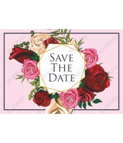  Elegant floral Save The Date