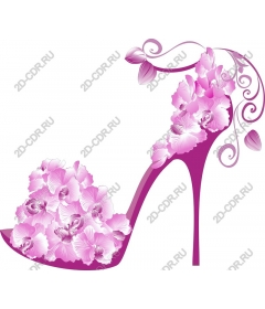 Floral elegance High heel