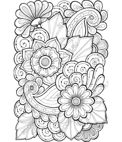 Intricate floral painting
