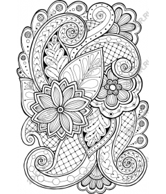 The intricate floral pattern