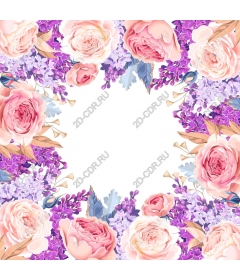  Elegant floral frame and