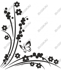  Charming flowers and butterflies