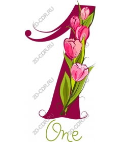  Elegant floral number 1