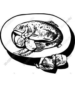 Рыба в черном и белом цветах
