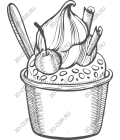 Vintage ice cream sundaes