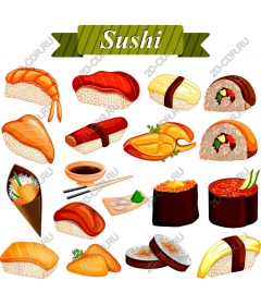 Delicious sushi set
