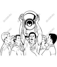  Celebrating team victory