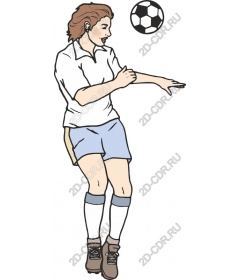  Energetic female football player