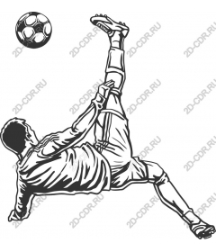 Acrobatic kick a football player