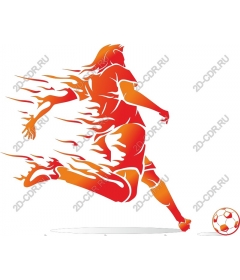 Dynamic football player