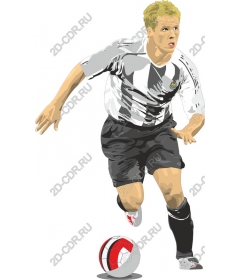 Dynamic football player