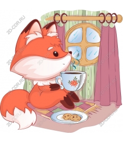  Charming Fox with tea