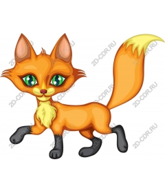 Playful cartoon Fox