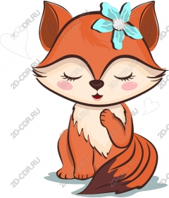  Adorable Fox with a flower