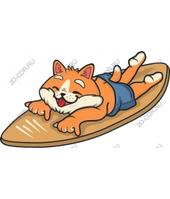Surfing Shiba inu