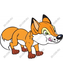 Playful cartoon Fox
