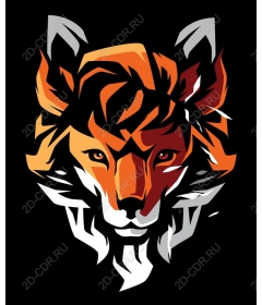 Abstract face Fox