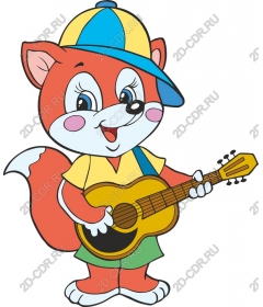  Гитарист Playful Fox