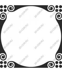  Elegant black and white spiral frame