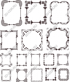Collection of elegant decorative frames