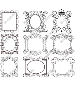  Decorative set of vintage frames
