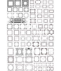 Элегантный набор клипартов для рамок - 100 уникальных изображений