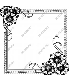  Elegant floral border