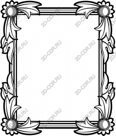 Decorative floral frame