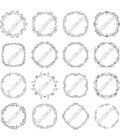 Collection of elegant decorative frames