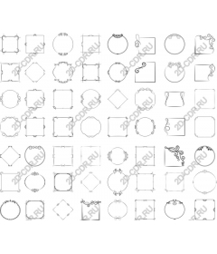 Collection of elegant decorative frames