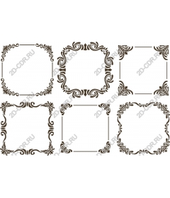  Collection of elegant decorative frames