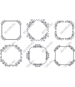  Collection of elegant decorative frames