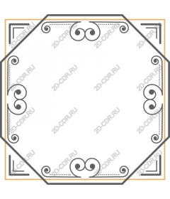 Elegant octagonal frame