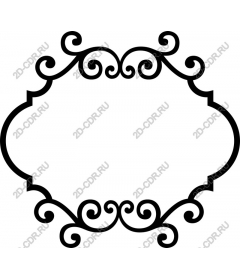  Elegant frame with swirls