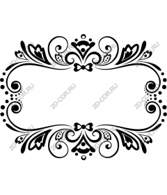  Elegant black floral frame