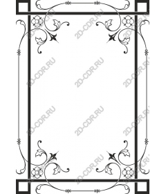 Vintage floral frame
