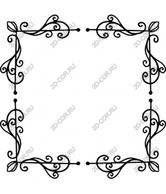 Vintage floral frame