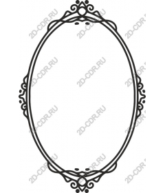 Exquisite oval frame
