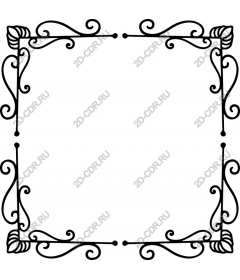  Elegant black contour frame
