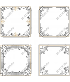  Collection of elegant decorative frames