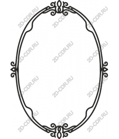  Elegant oval frame