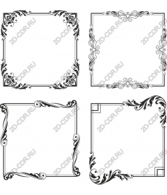  Collection of elegant decorative frames