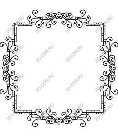  Decorative frame made of vines
