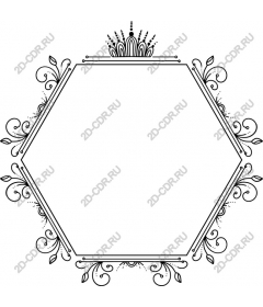  Elegant hexagonal decorative frame