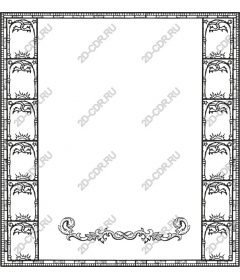 Decorative vintage frame ornament