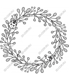A wreath of ladybugs