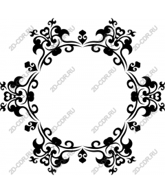 Elegant floral decorative frame