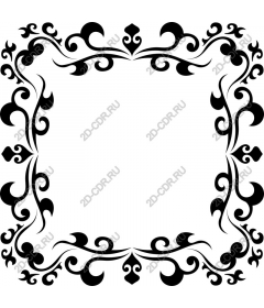  Elegant black frame Flourish