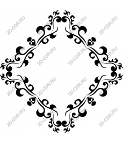 Elegant floral decorative frame